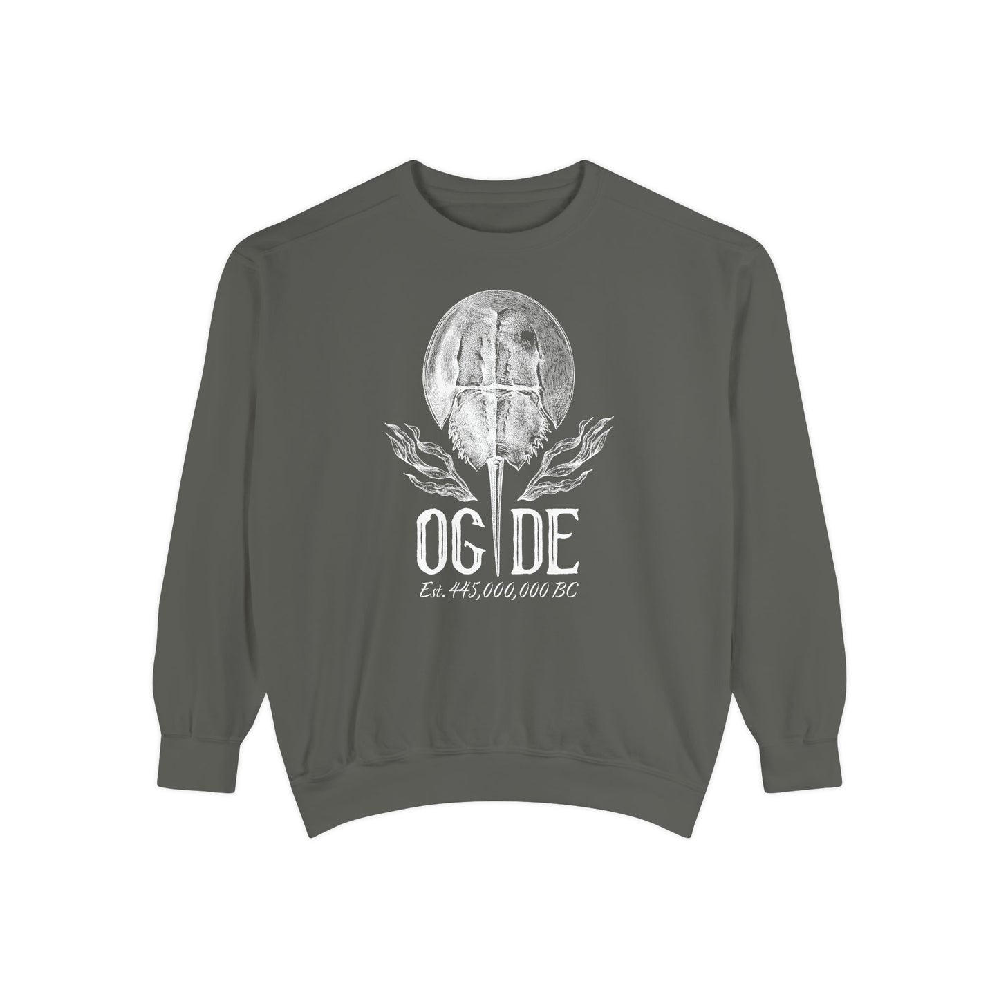 OG DE Delaware Horse Shoe Crab Unisex Garment-Dyed Sweatshirt