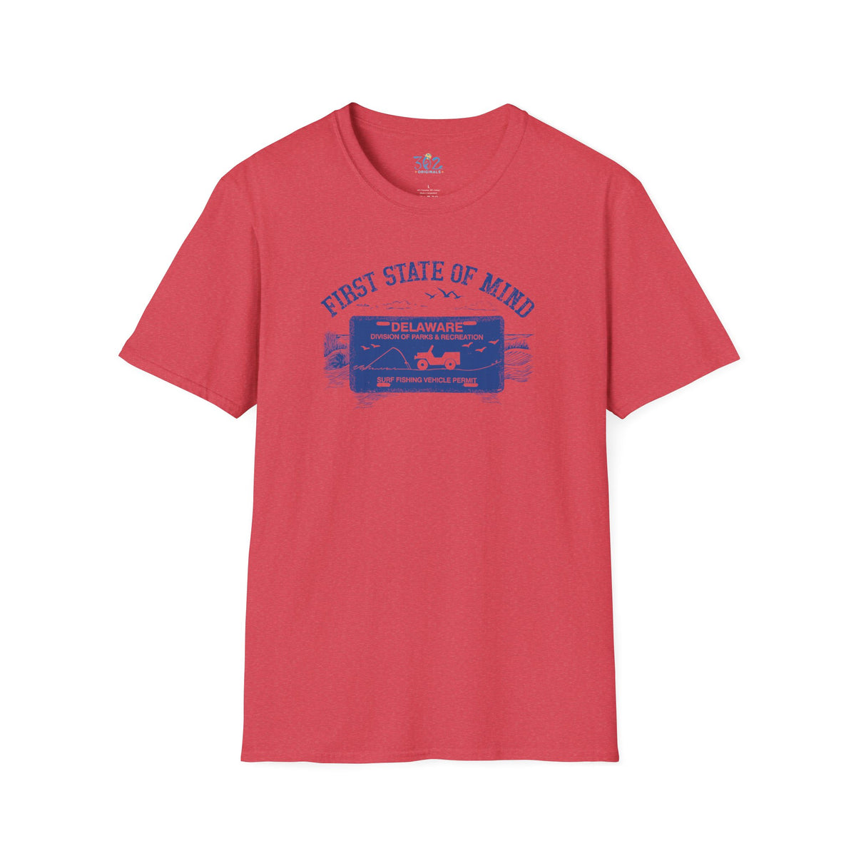 Delaware First State of Mind Surf Fishing Crew Neck Tee