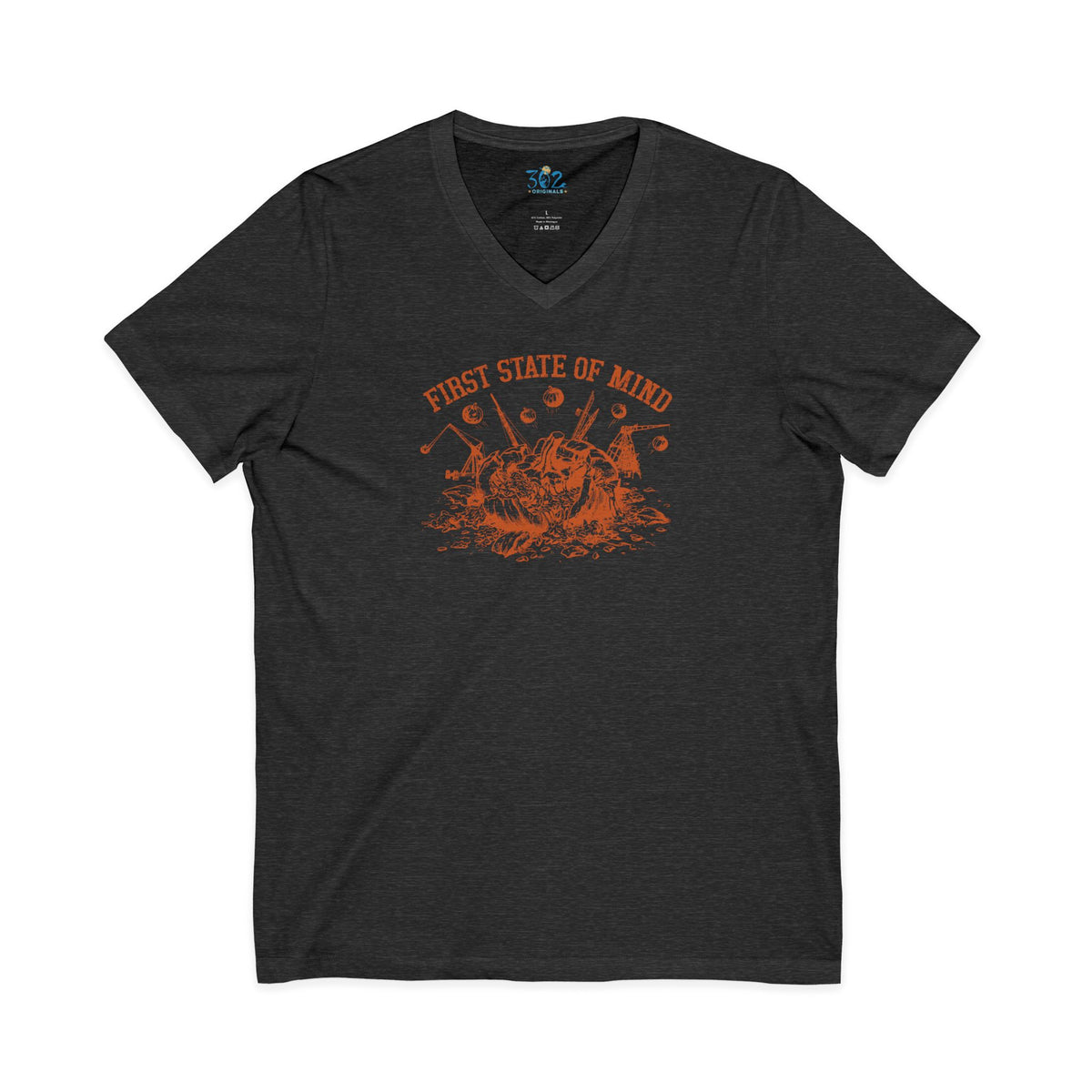 Delaware First State of Mind Pumpkin Chunkin Unisex V neck