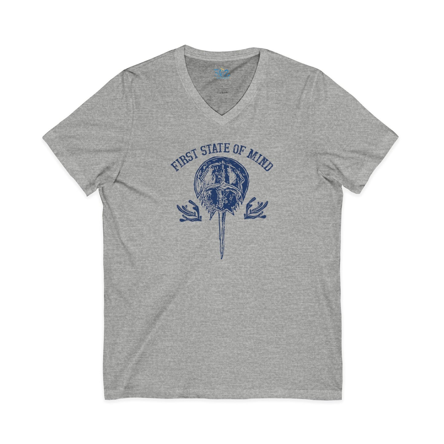 Delaware First State of Mind Horse Shoe Crab V-Neck Tee