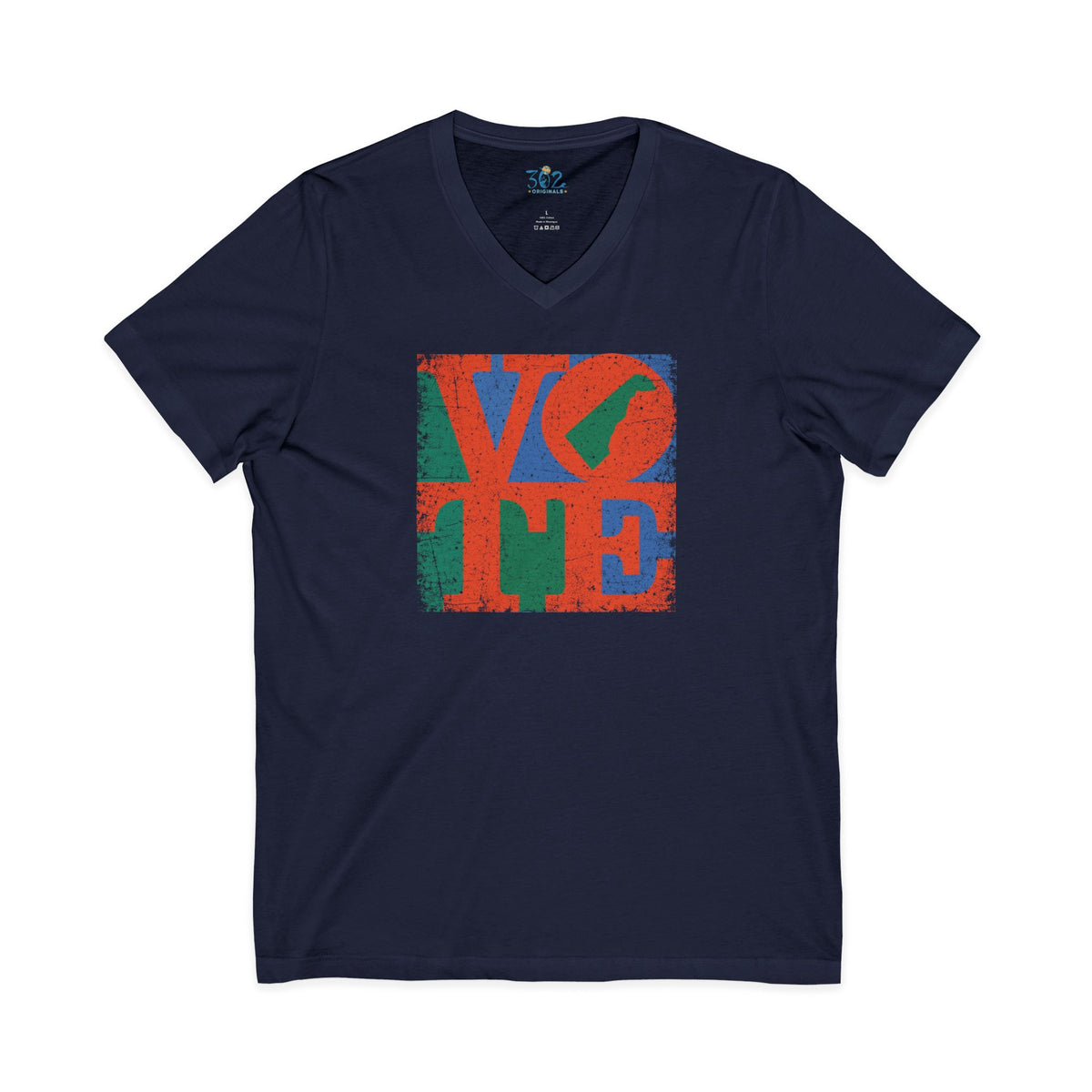 302 Originals VOTE — Delaware Pride Graphic V Neck