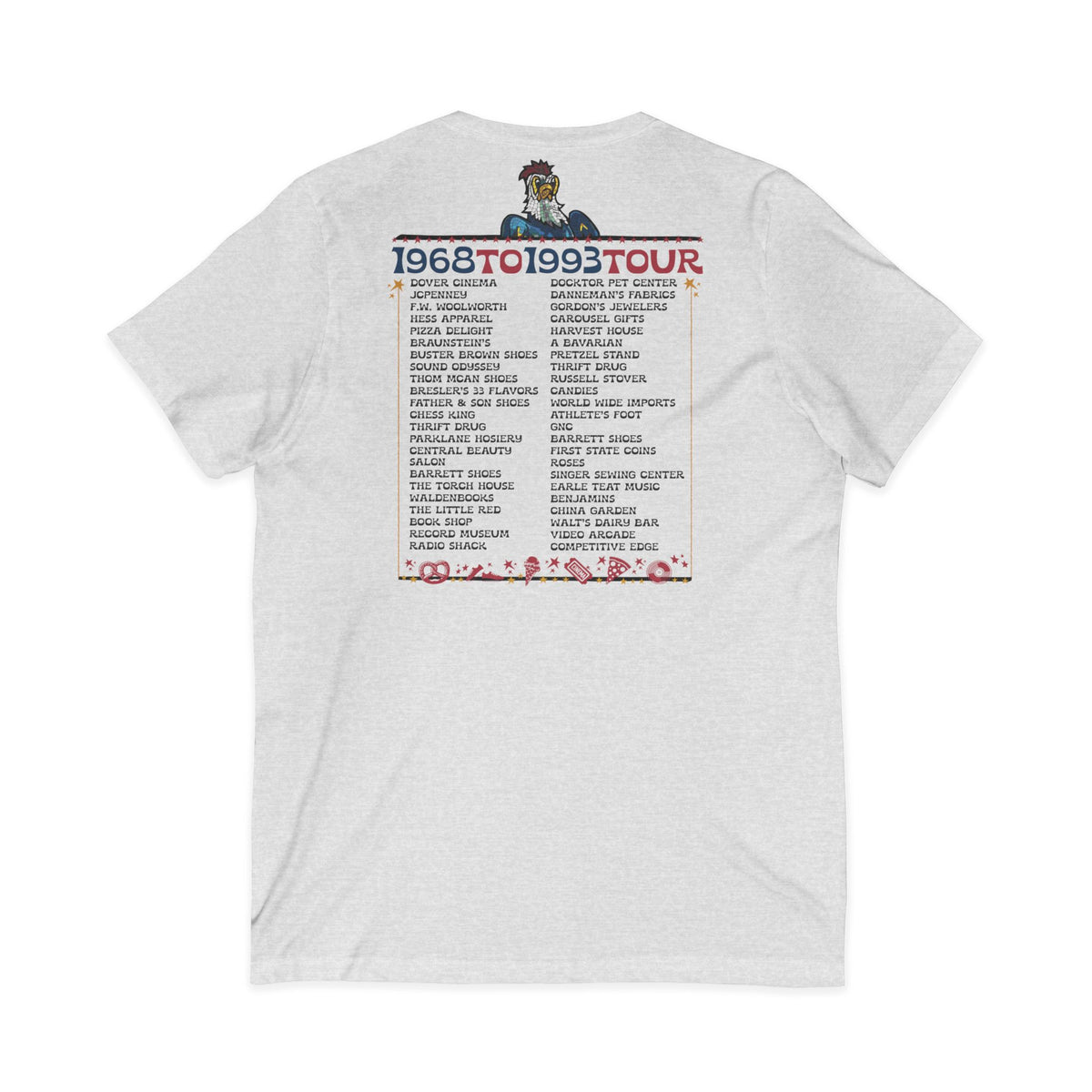 "Spent it all" Blue Hen Mall Tour V-Neck Tee