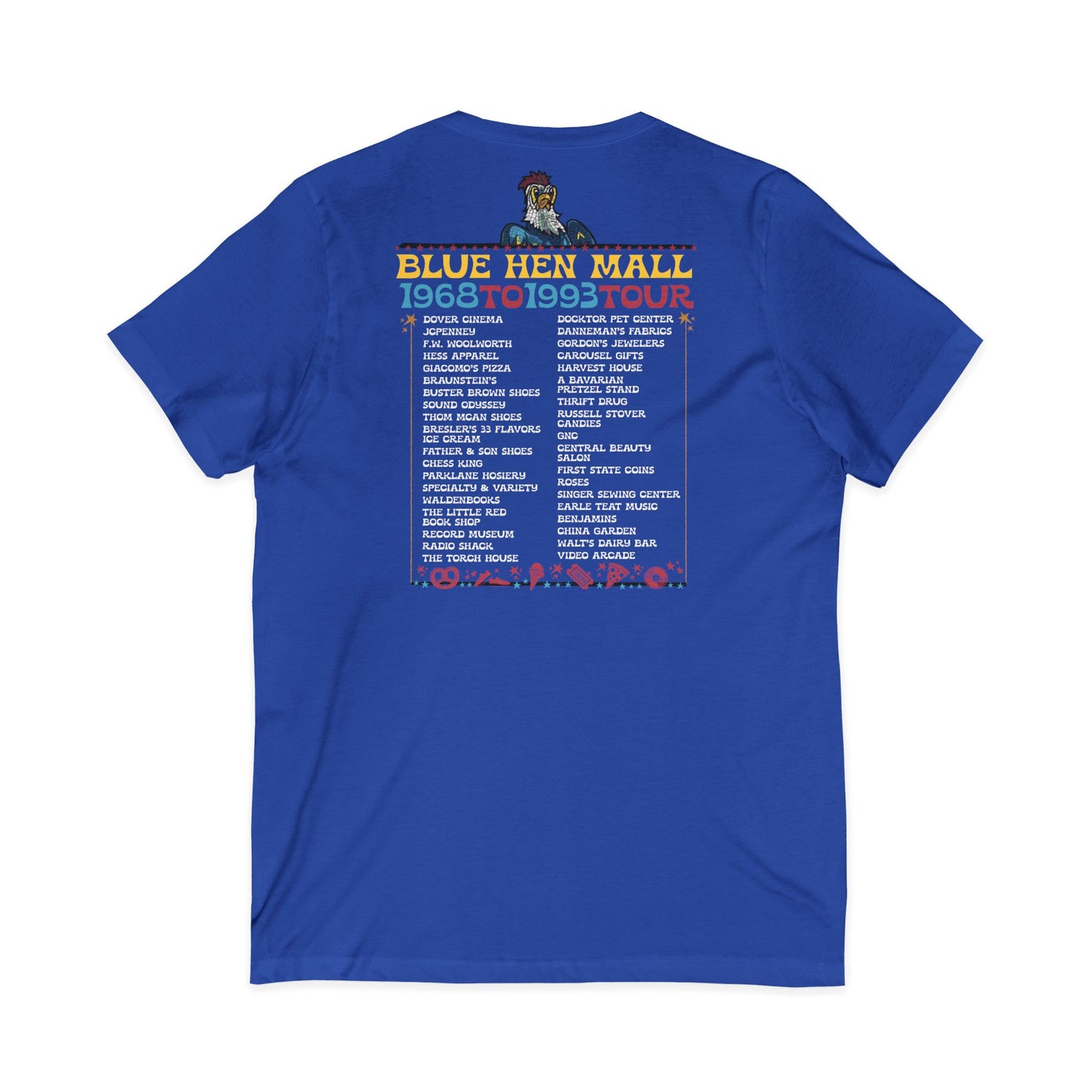 Where We Use To Roost - Delaware Blue Hen Mall Tour V-Neck Tee