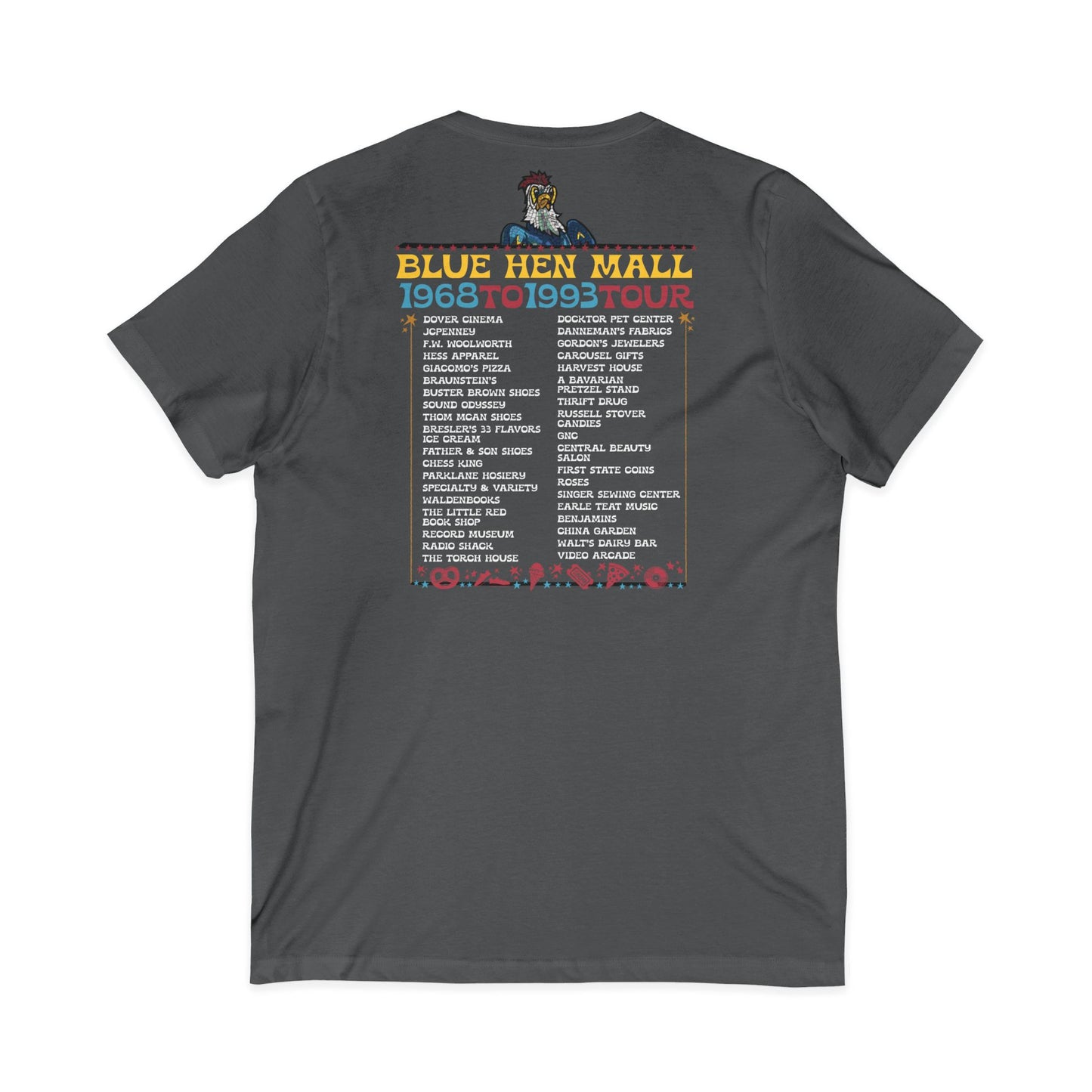 Where We Use To Roost - Delaware Blue Hen Mall Tour V-Neck Tee