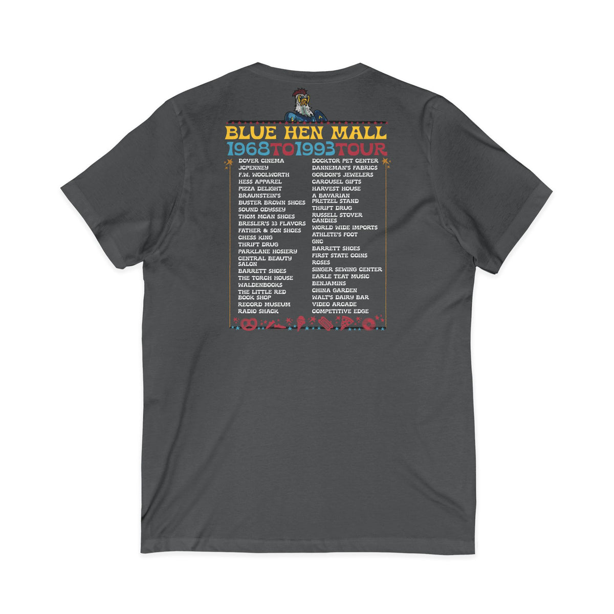 Where We Use To Roost - Dover Blue Hen Mall V-Neck Tee
