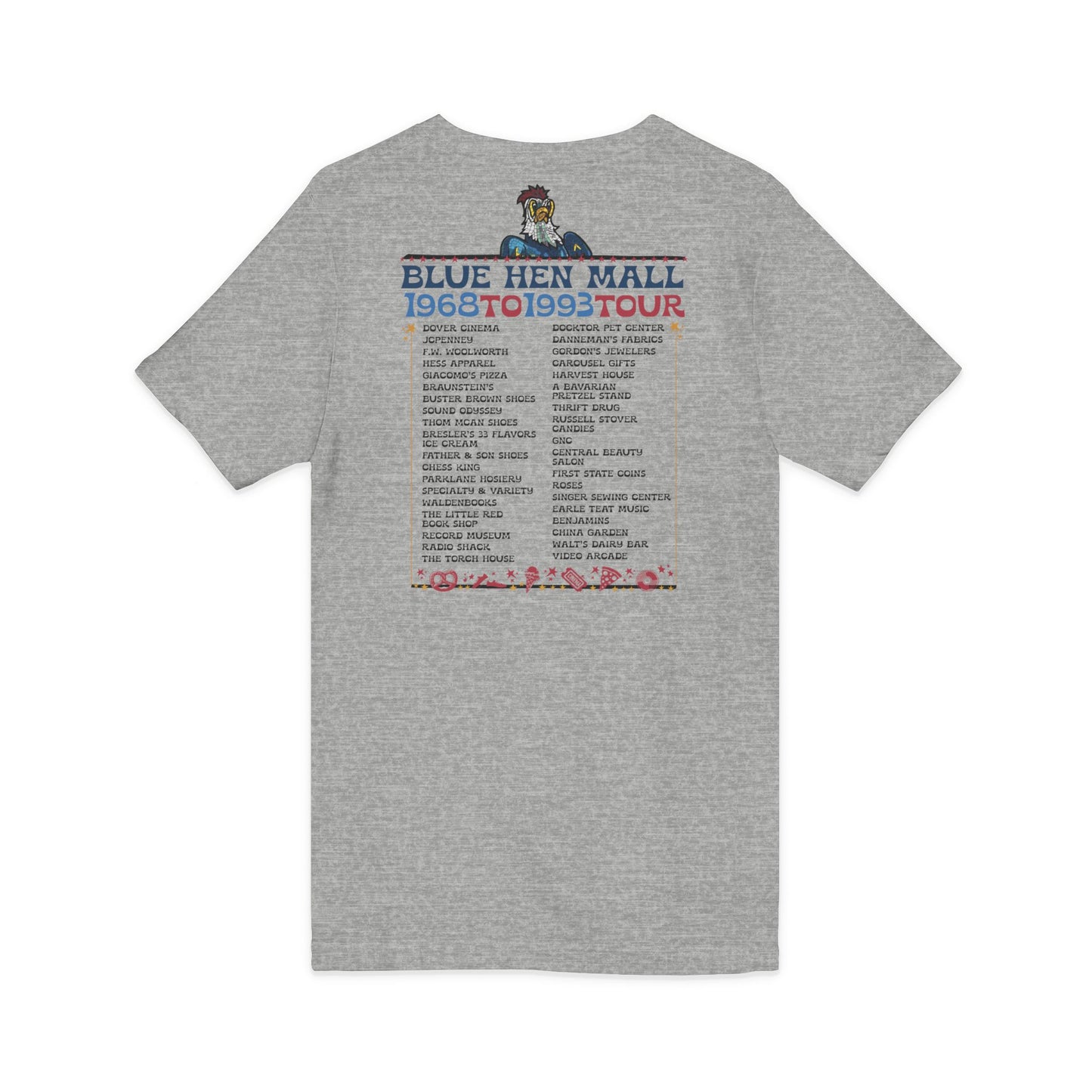 "Where We Used To Roost" Delaware Blue Hen Mall Tour V-Neck Tee