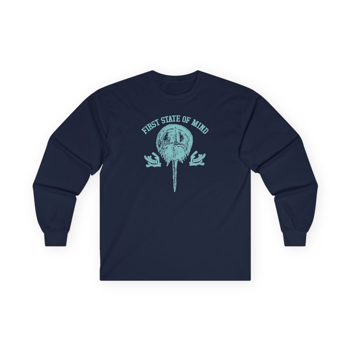 Delaware First State of Mind Horse Shoe Crab Cotton Long Sleeve Tee