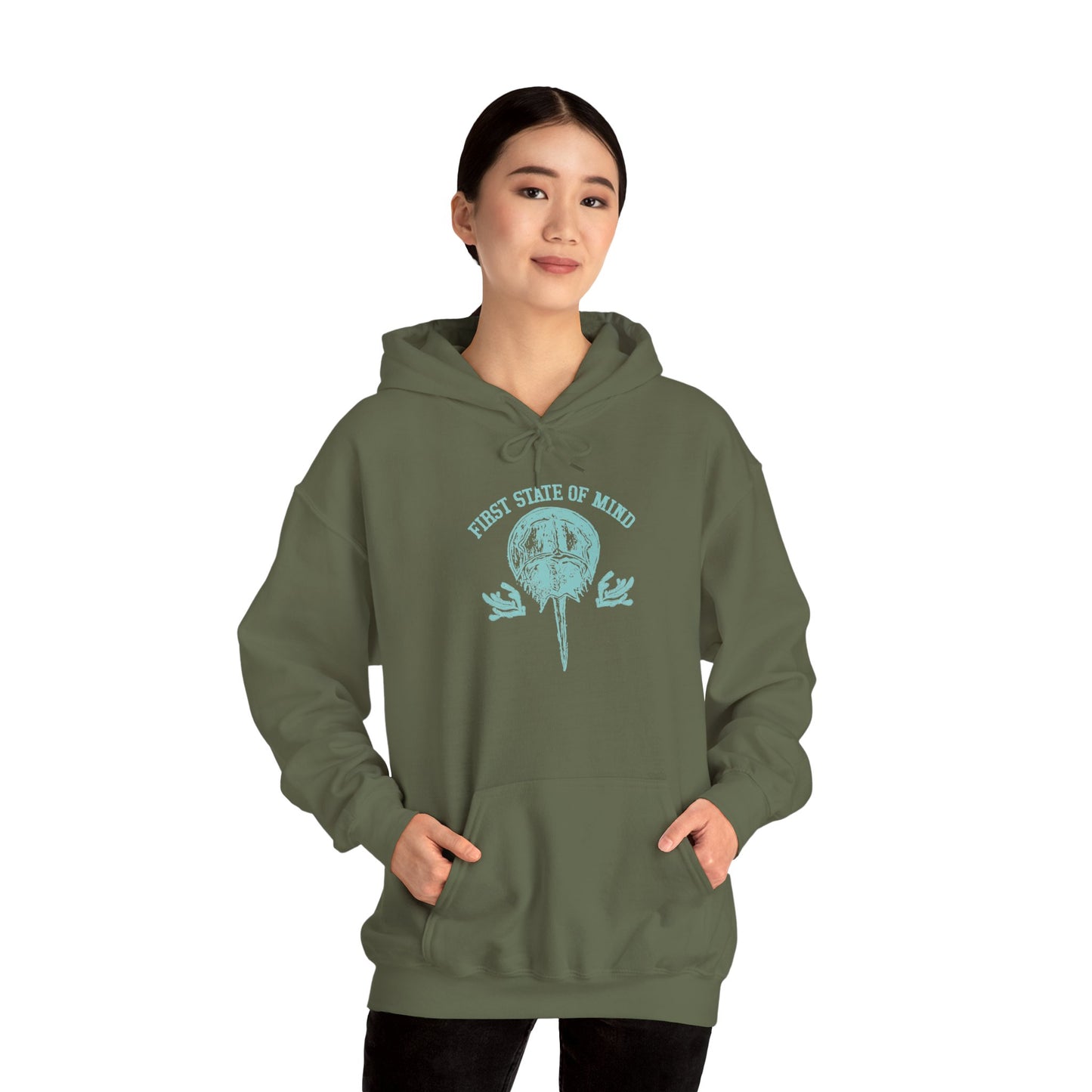 Delaware First State of Mind Horse Shoe Crab Hoodie