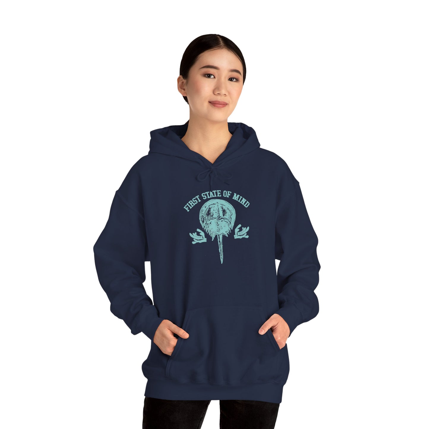 Delaware First State of Mind Horse Shoe Crab Hoodie