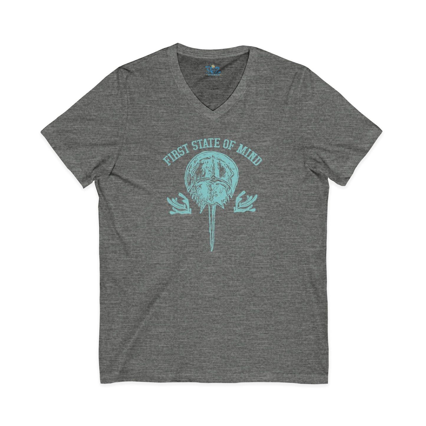 Delaware First State of Mind Horse Shoe Crab V-Neck Tee