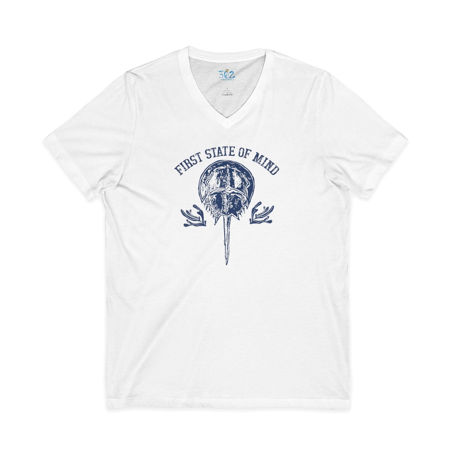 Delaware First State of Mind Horse Shoe Crab V-Neck Tee