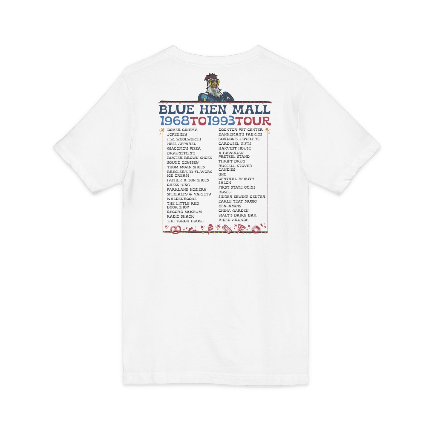 "Where We Used To Roost" Delaware Blue Hen Mall Tour V-Neck Tee