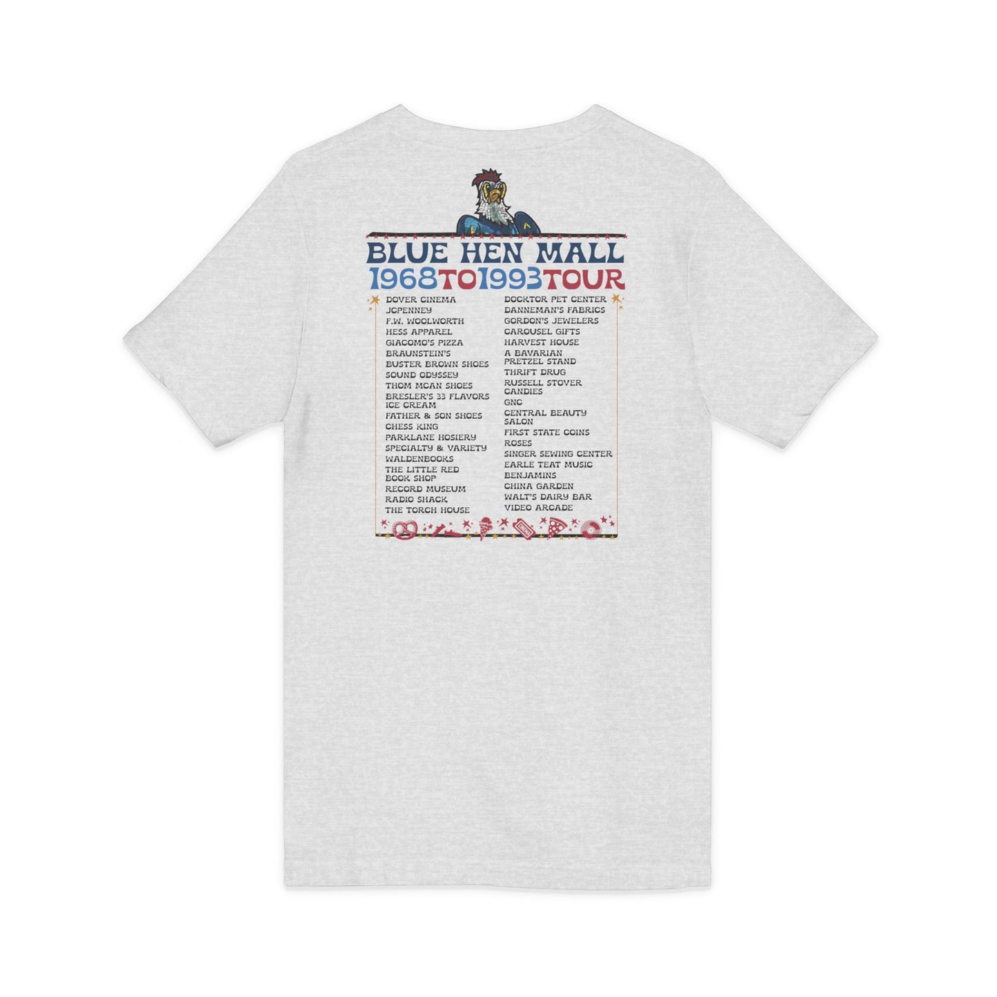 "Where We Used To Roost" Delaware Blue Hen Mall Tour V-Neck Tee