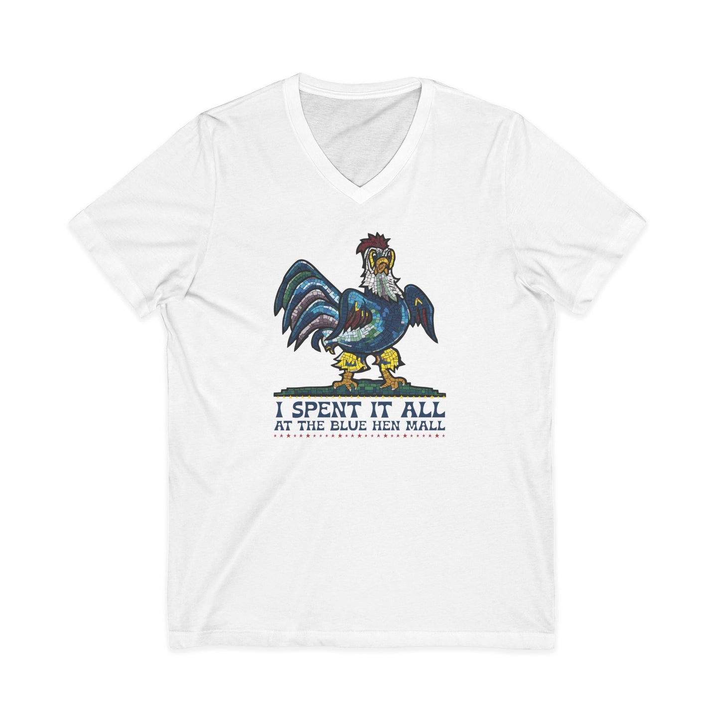 "Spent it all" Blue Hen Mall Tour V-Neck Tee