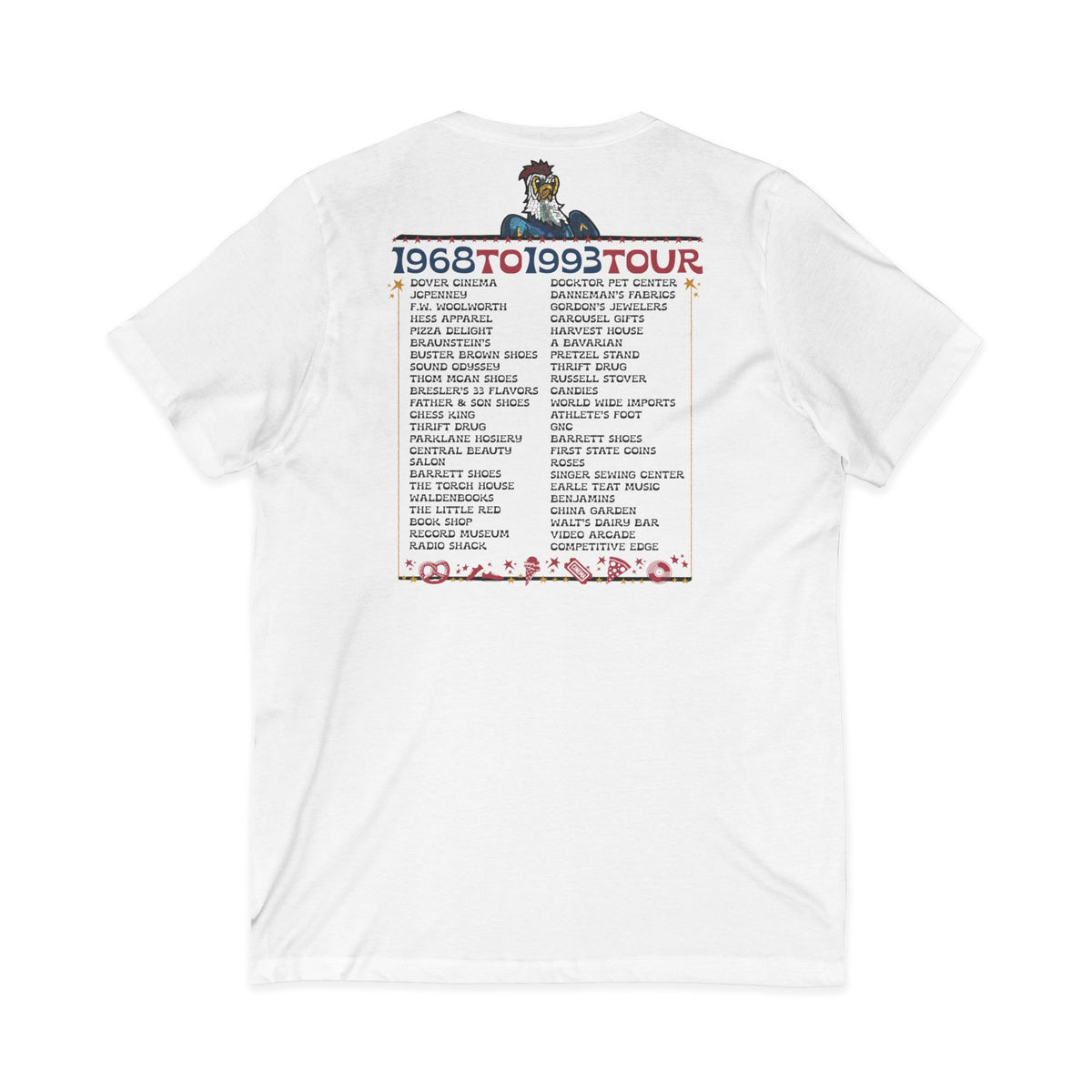 "Spent it all" Blue Hen Mall Tour V-Neck Tee