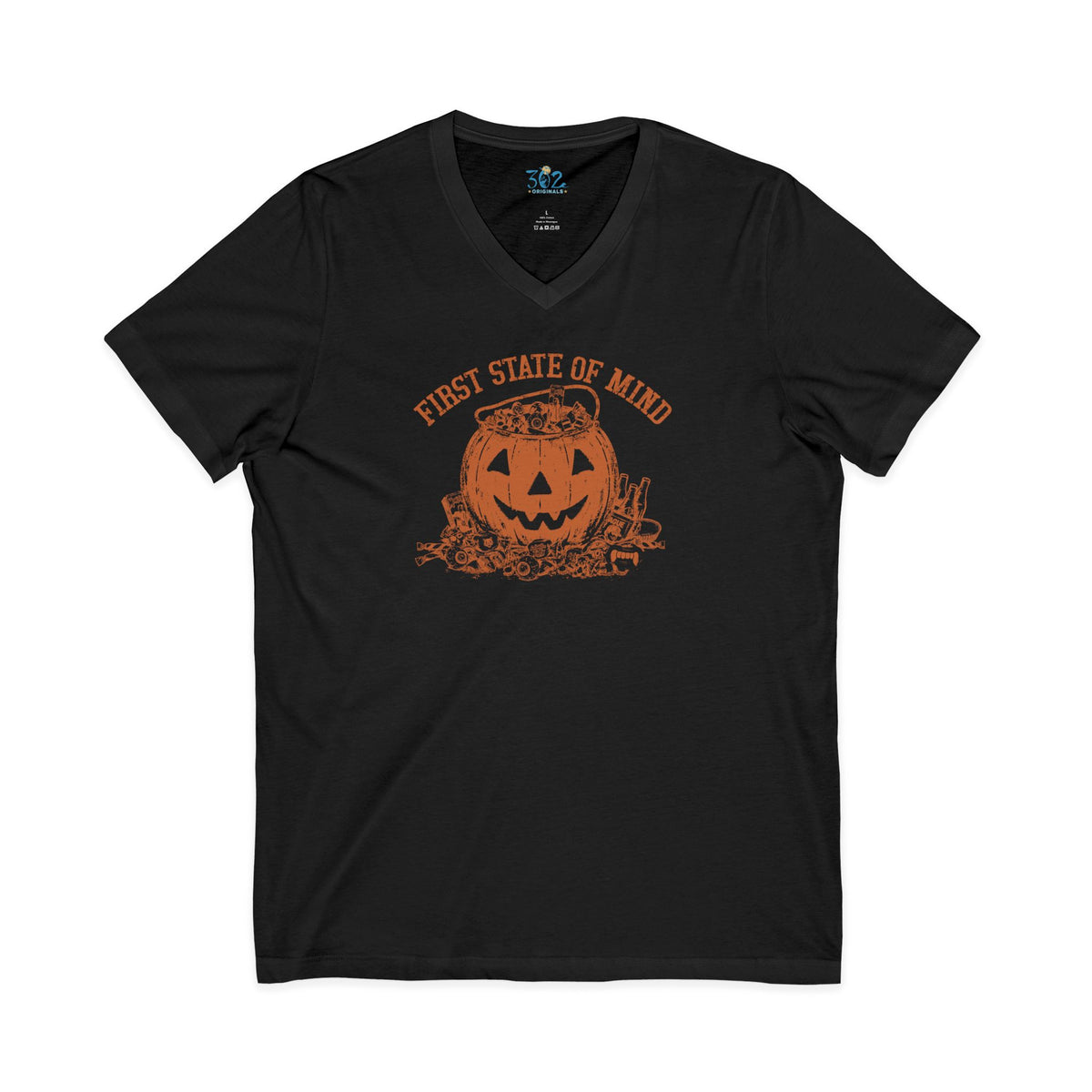 First State of Mind Halloween Pumpkin & Candy V neck | 302 Originals
