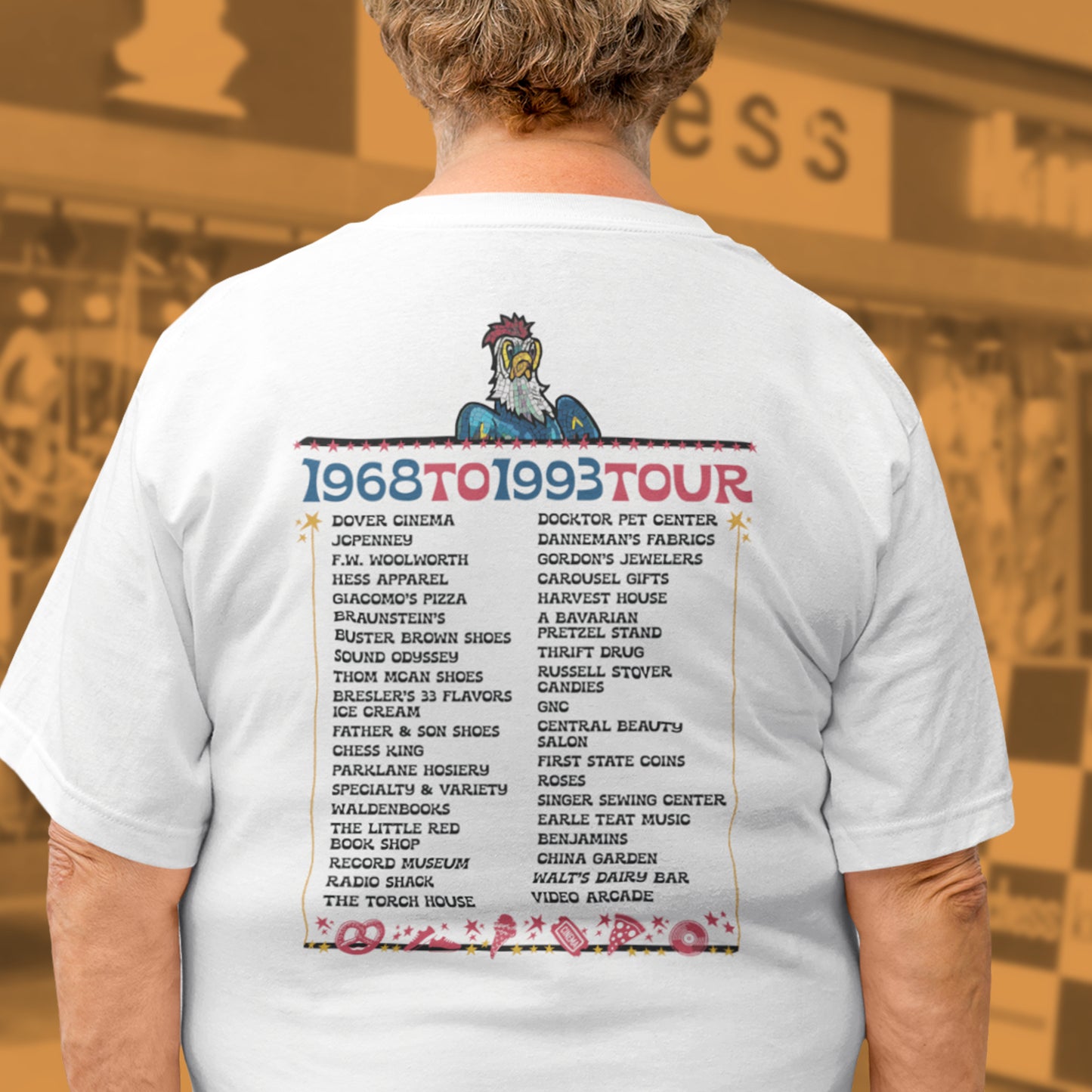"Spent it all" Blue Hen Mall Tour V-Neck Tee