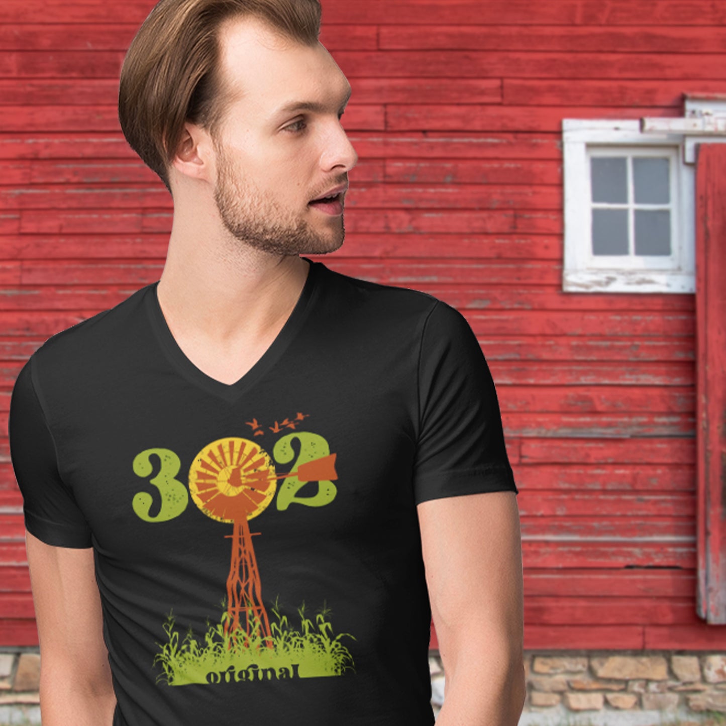 302 Delaware Farm V-Neck Tee