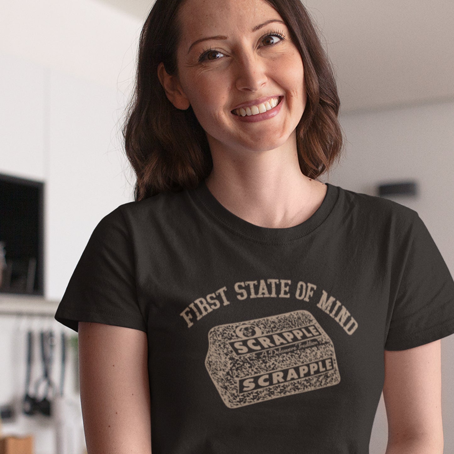 Delaware First State of Mind Scrapple Crew Neck Tee - Dark Colors