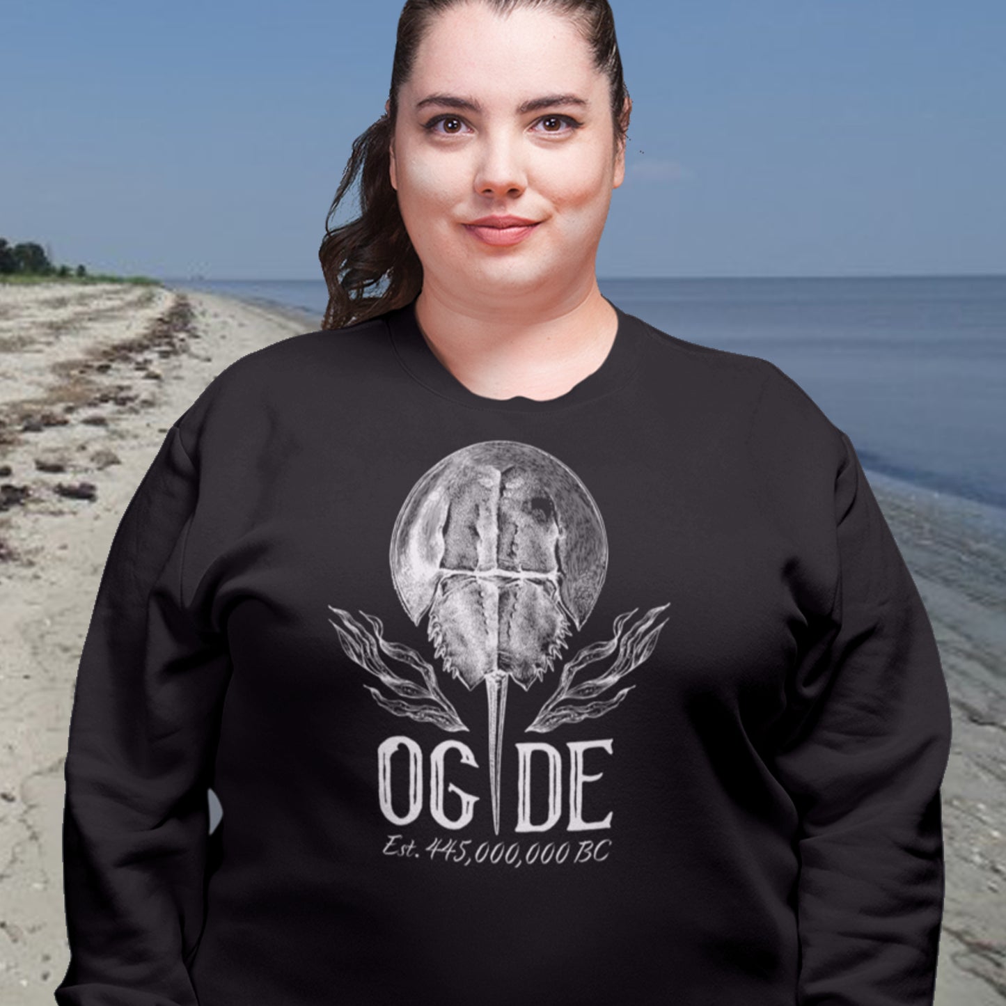 OG DE Delaware Horse Shoe Crab Unisex Garment-Dyed Sweatshirt