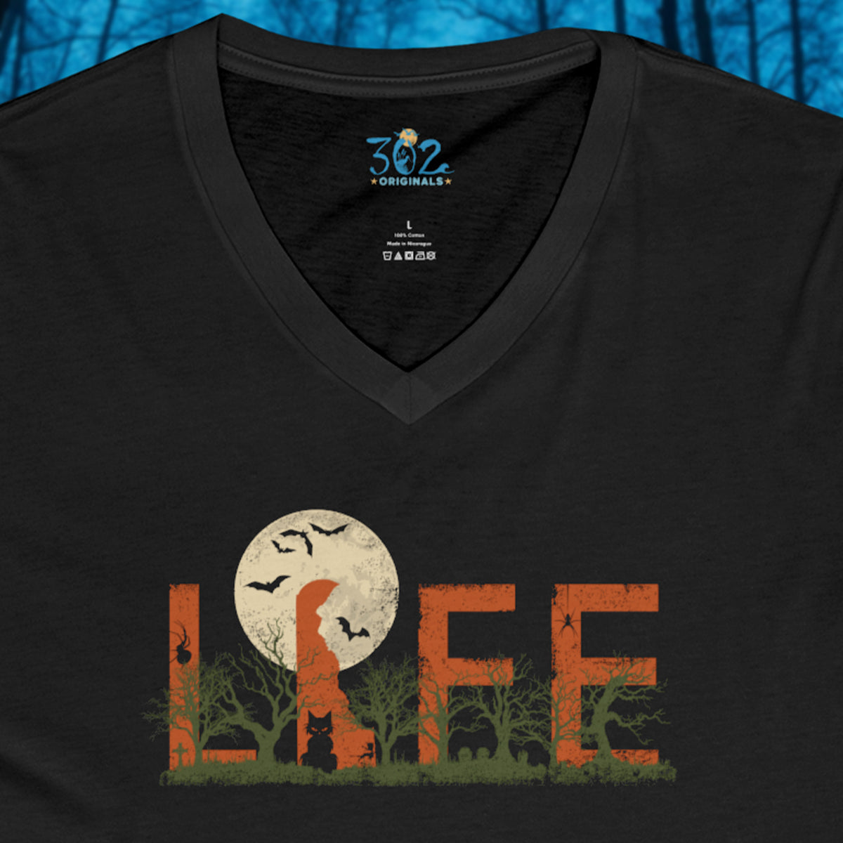 Delaware Halloween LIFE V-Neck T-Shirt | First State of Mind