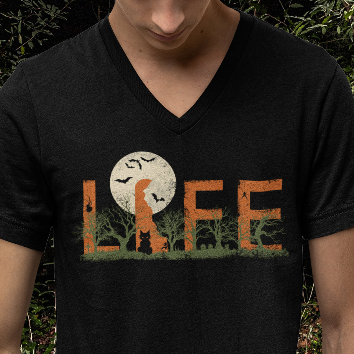 Delaware Halloween LIFE V-Neck T-Shirt | First State of Mind