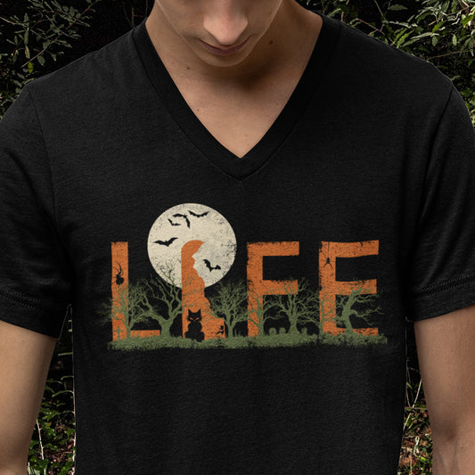 Delaware Halloween LIFE V-Neck T-Shirt | First State of Mind