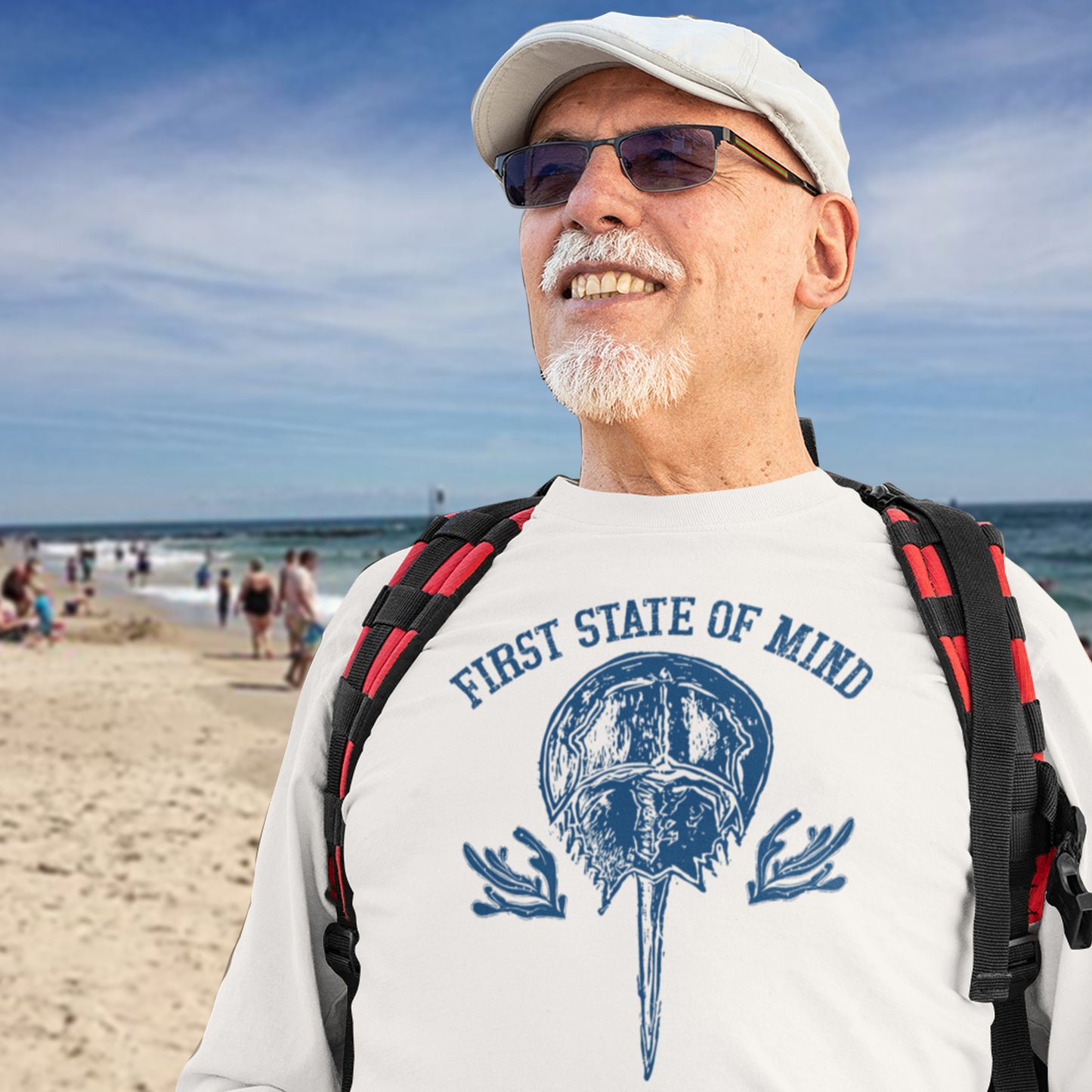 Delaware First State of Mind Horse Shoe Crab Cotton Long Sleeve Tee