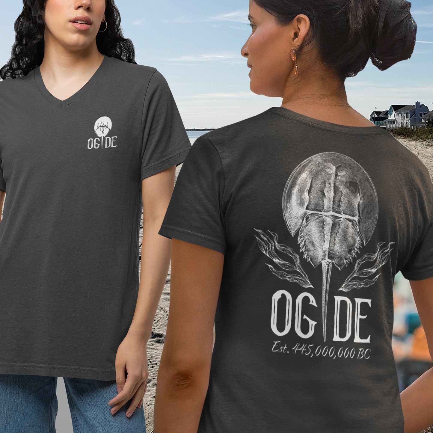 OG DE Horse Shoe Crab V neck
