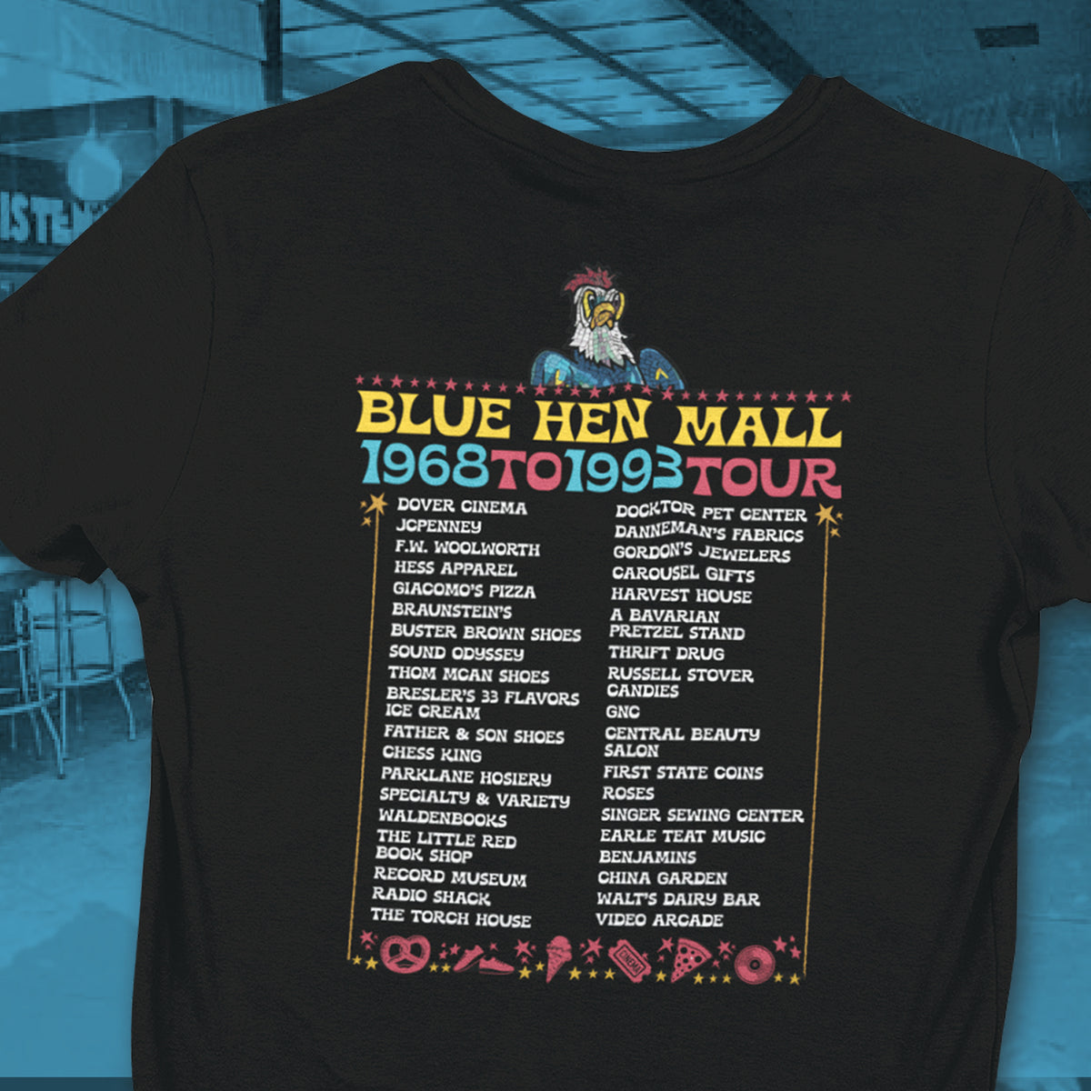 Where We Use To Roost - Dover Blue Hen Mall V-Neck Tee