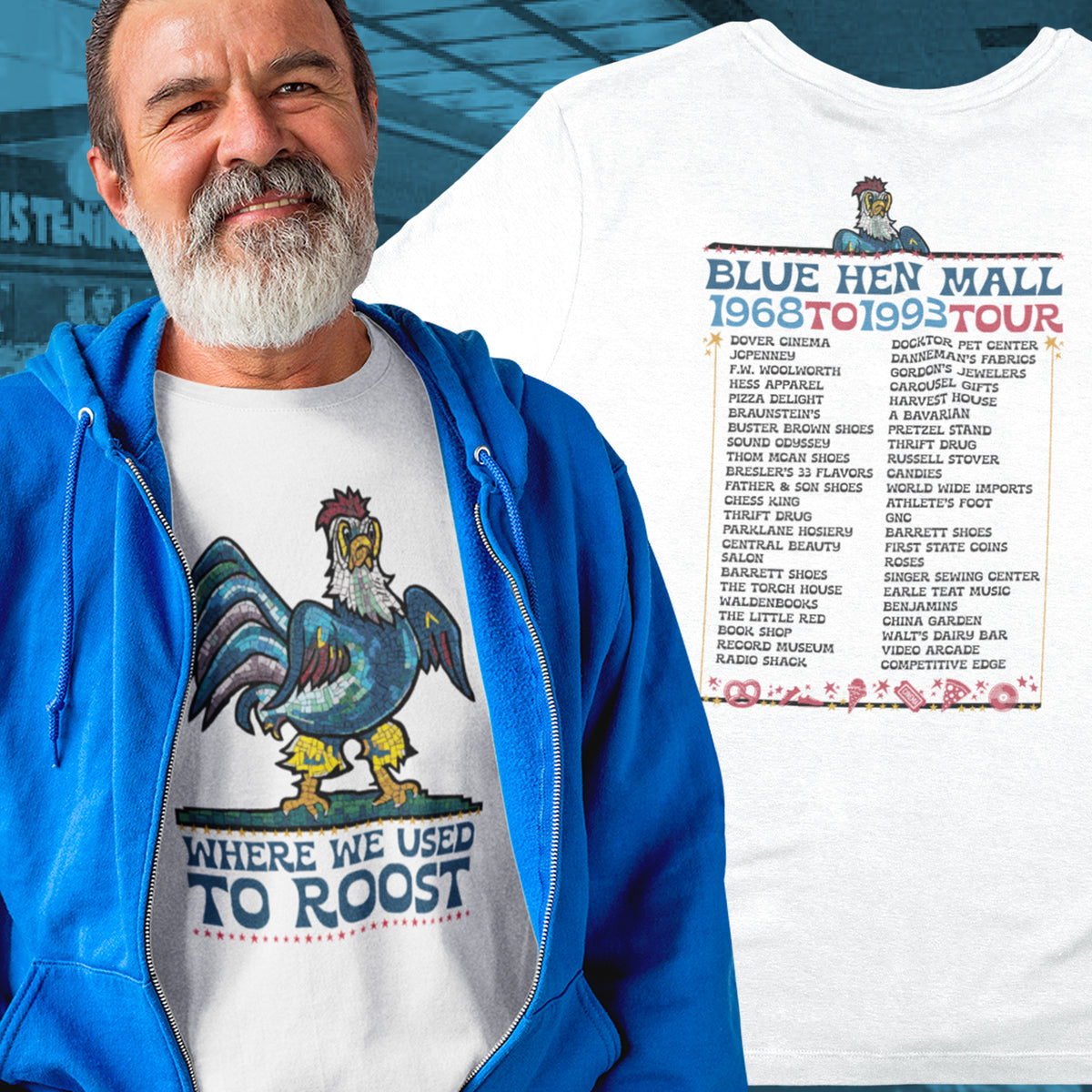 Where We Used To Roost - Dover Blue Hen Mall Tee