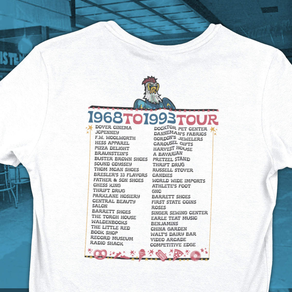 "Spent it all" Blue Hen Mall Tour V-Neck Tee
