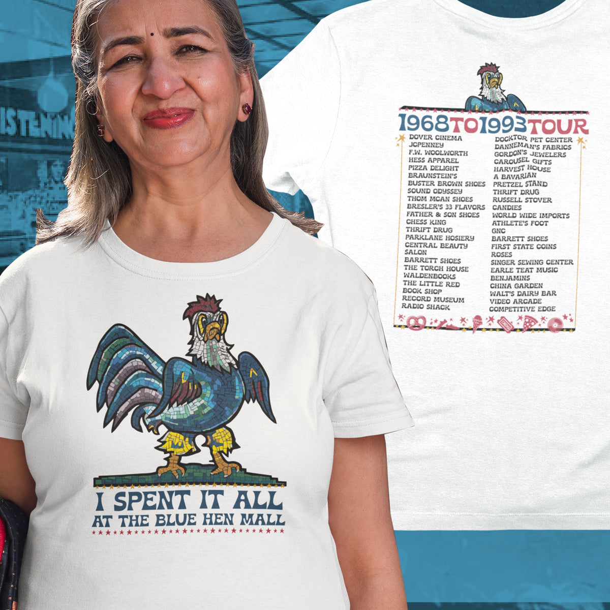 Spent it All - Dover Blue Hen Mall Tee