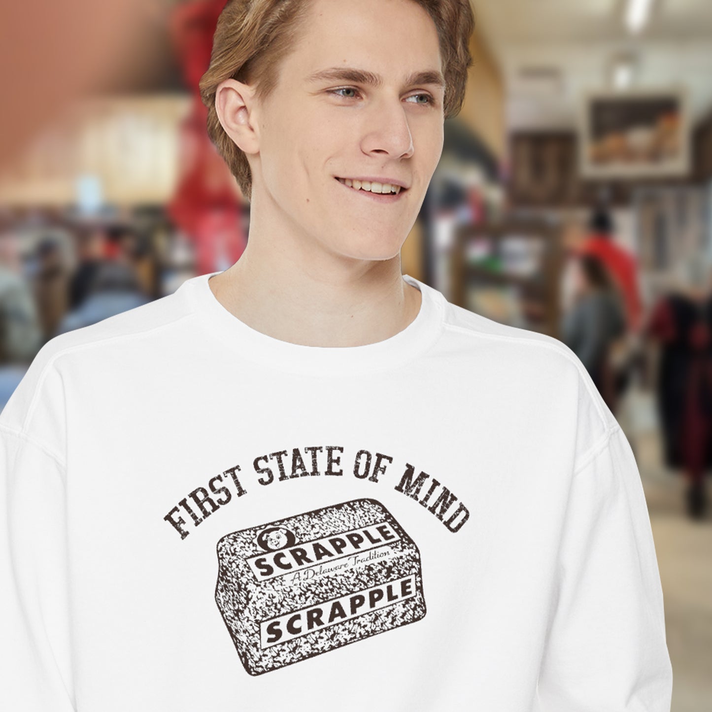 Delaware First State of Mind Scrapple Sweat Shirt - Light Colors