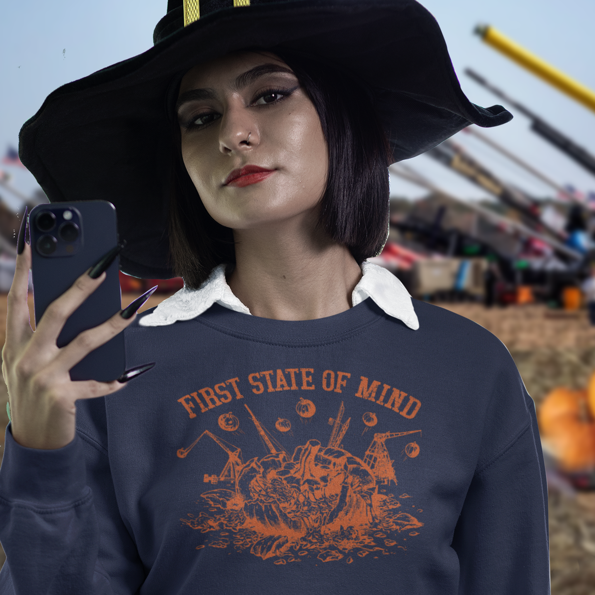 First State of Mind Delaware Pumpkin Chunkin Sweat Shirt