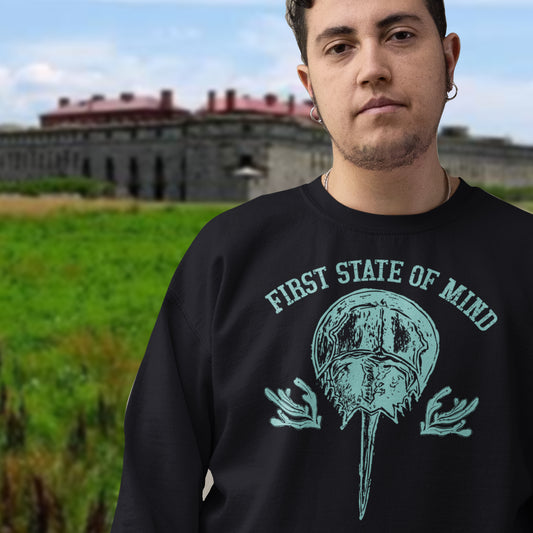 Horse Shoe Crab First State of Mind Unisex Garment-Dyed Sweatshirt