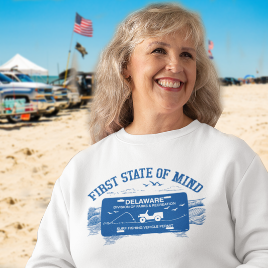 Delaware First State of Mind Surf Fishing Sweat Shirt