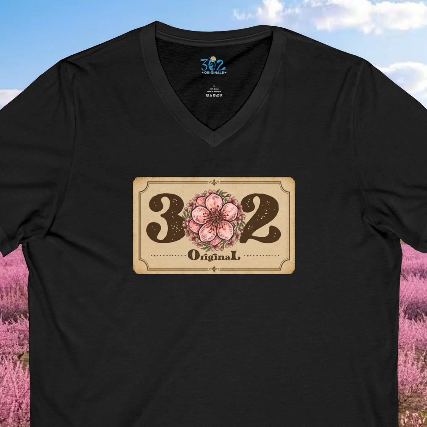 302 Delaware Peach Blossom V Neck