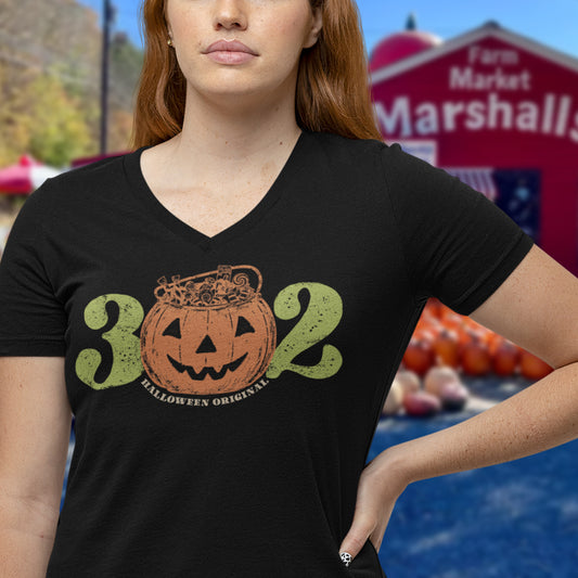 Halloween Pumpkin & Candy V neck | 302 Originals