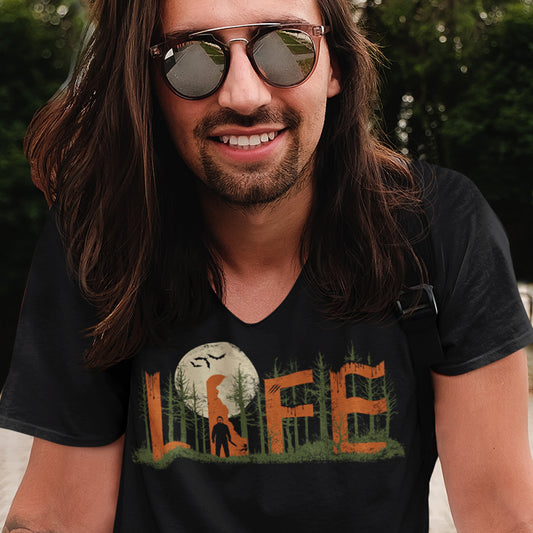 Delaware Slasher in the Woods LIFE V neck T | First State of Mind