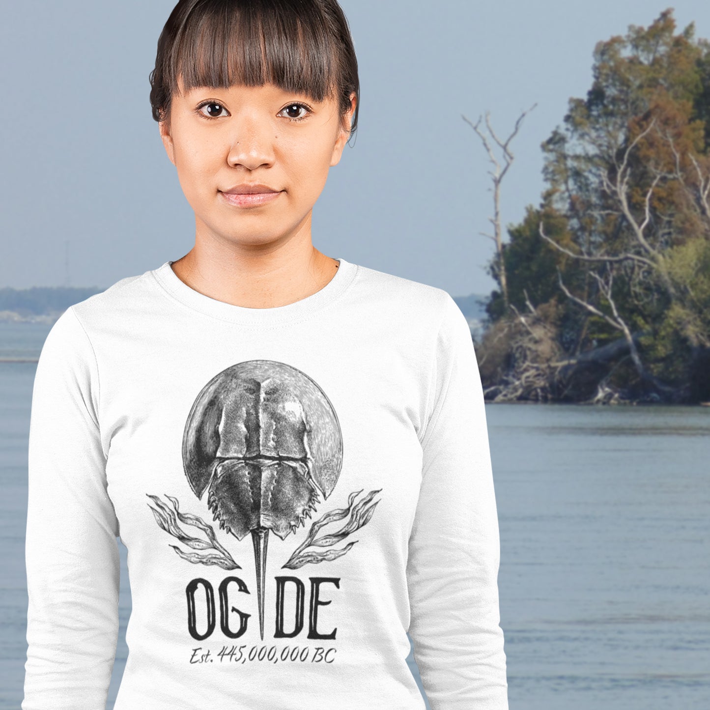 OG DE Horse Shoe Crab Cotton Long Sleeve Tee