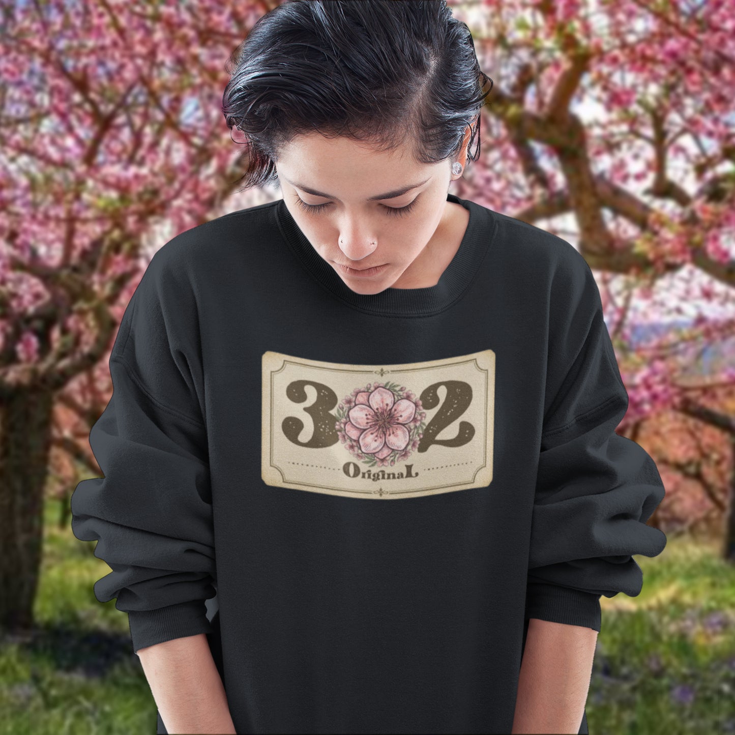 302 Delaware Peach Blossom Unisex Garment-Dyed Sweatshirt