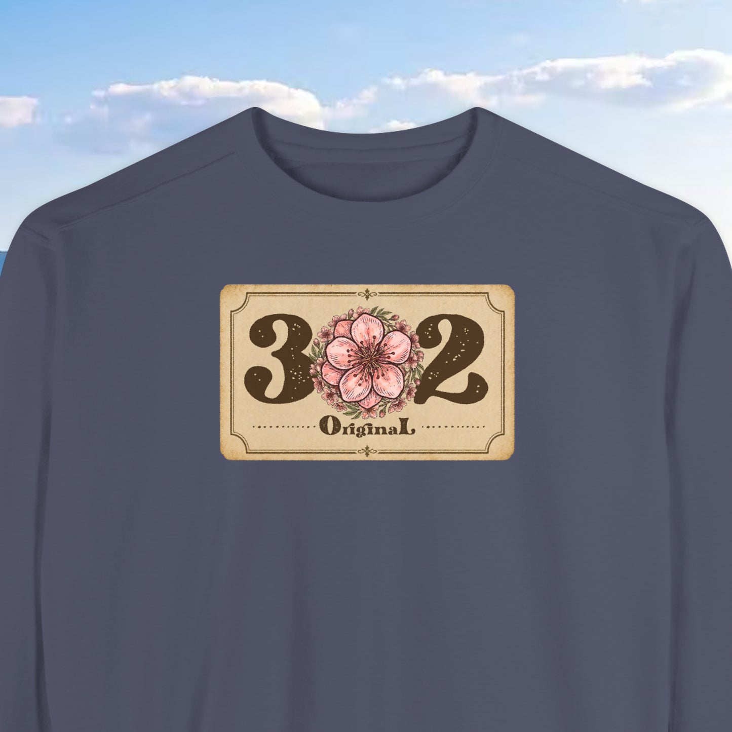 302 Delaware Peach Blossom Unisex Garment-Dyed Sweatshirt